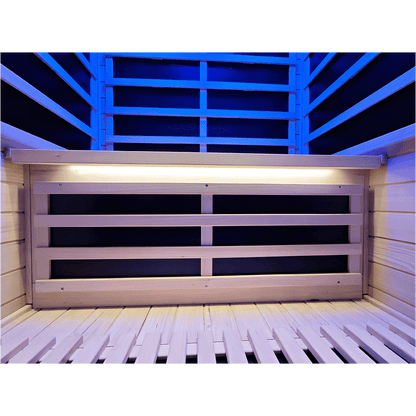 2-Person Full-Glass Infrared Sauna – Hemlock Wood | Low-EMF Home Spa