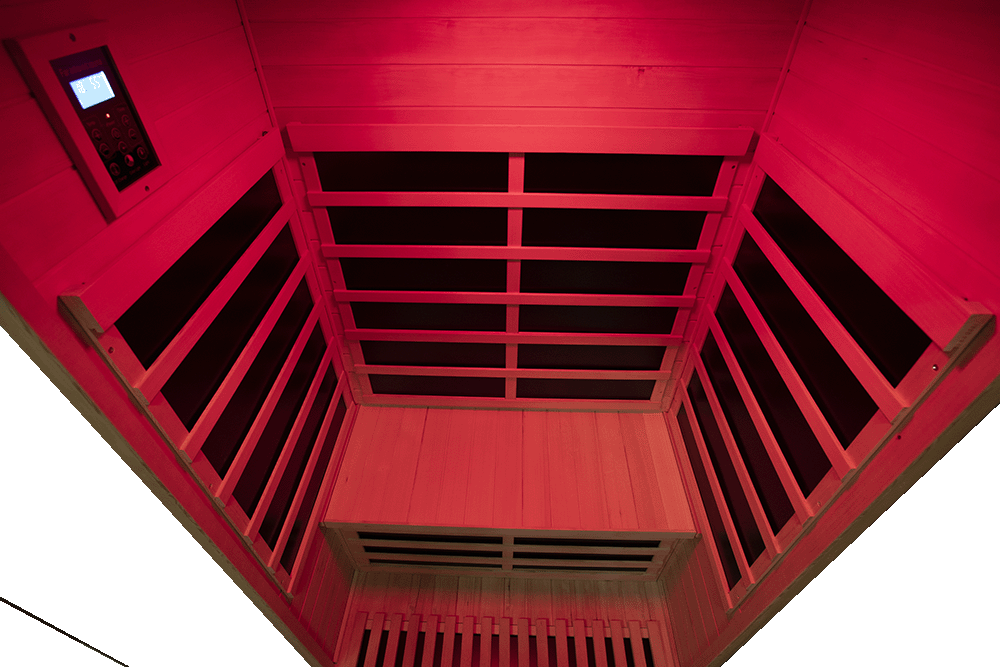 1-Person Full-Glass Infrared Sauna – Red Cedar | Low-EMF Luxury Indoor Spa