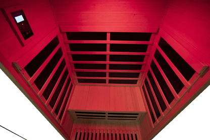 1-Person Full-Glass Infrared Sauna – Red Cedar | Low-EMF Luxury Indoor Spa
