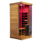 1-Person Full-Glass Infrared Sauna – Red Cedar | Low-EMF Luxury Indoor Spa