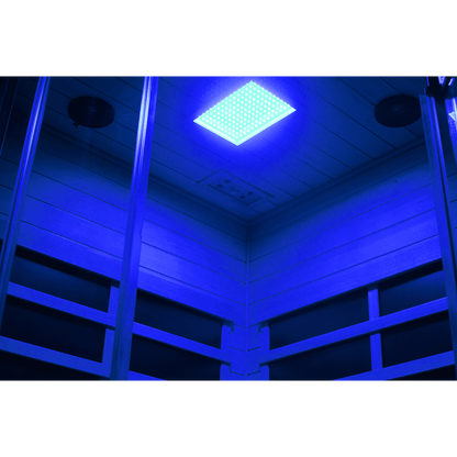 Corner Full-Glass Infrared Sauna – Hemlock Wood | Indoor Spa