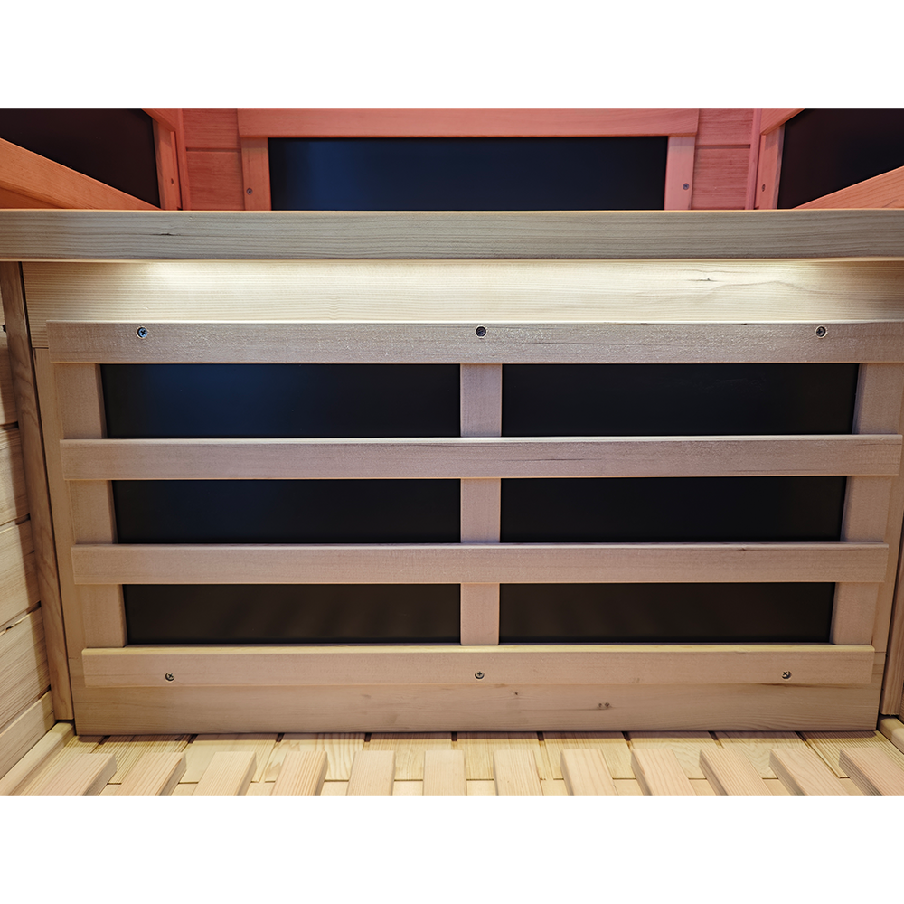 1-Person Full-Glass Infrared Sauna – Hemlock Wood | Low-EMF Indoor Spa