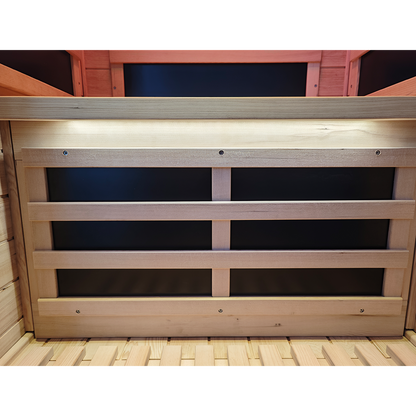 1-Person Full-Glass Infrared Sauna – Hemlock Wood | Low-EMF Indoor Spa