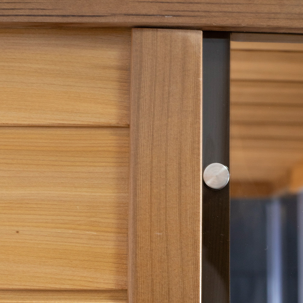 1-Person Full-Glass Infrared Sauna – Red Cedar | Low-EMF Luxury Indoor Spa