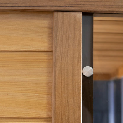 1-Person Full-Glass Infrared Sauna – Red Cedar | Low-EMF Luxury Indoor Spa