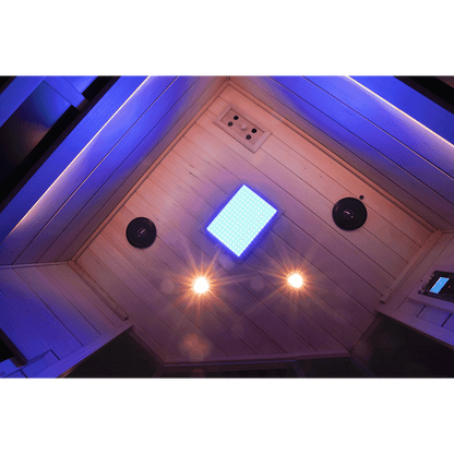 Corner Full-Glass Infrared Sauna – Hemlock Wood | Indoor Spa