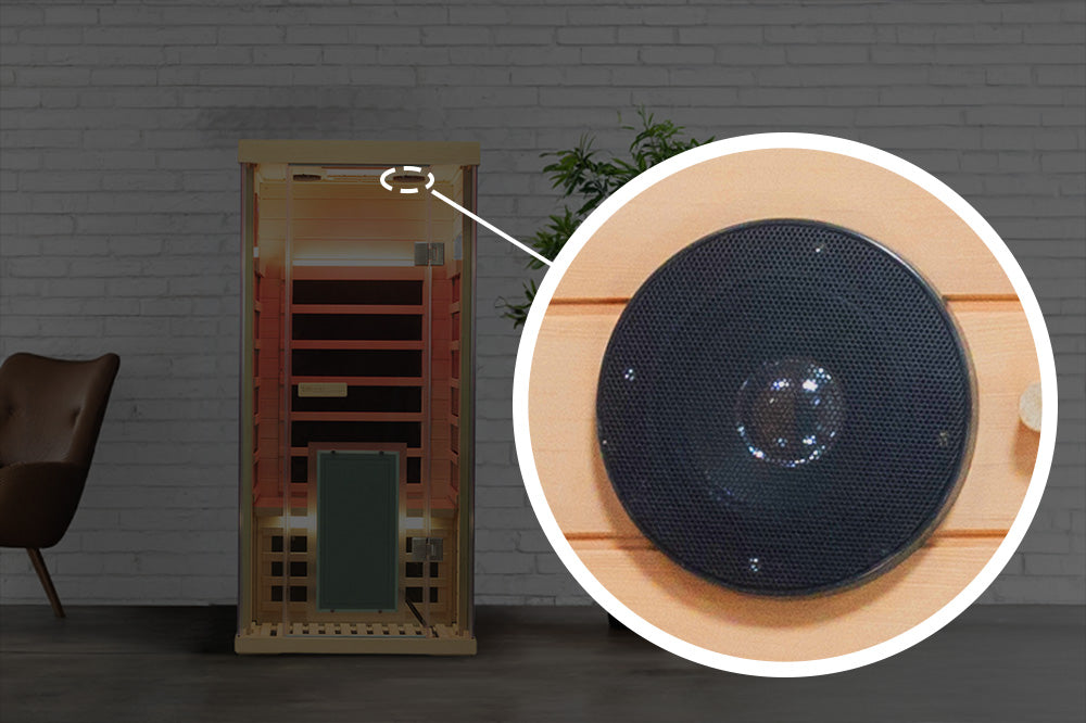 1-Person Full-Glass Infrared Sauna – Hemlock Wood | Low-EMF Indoor Spa