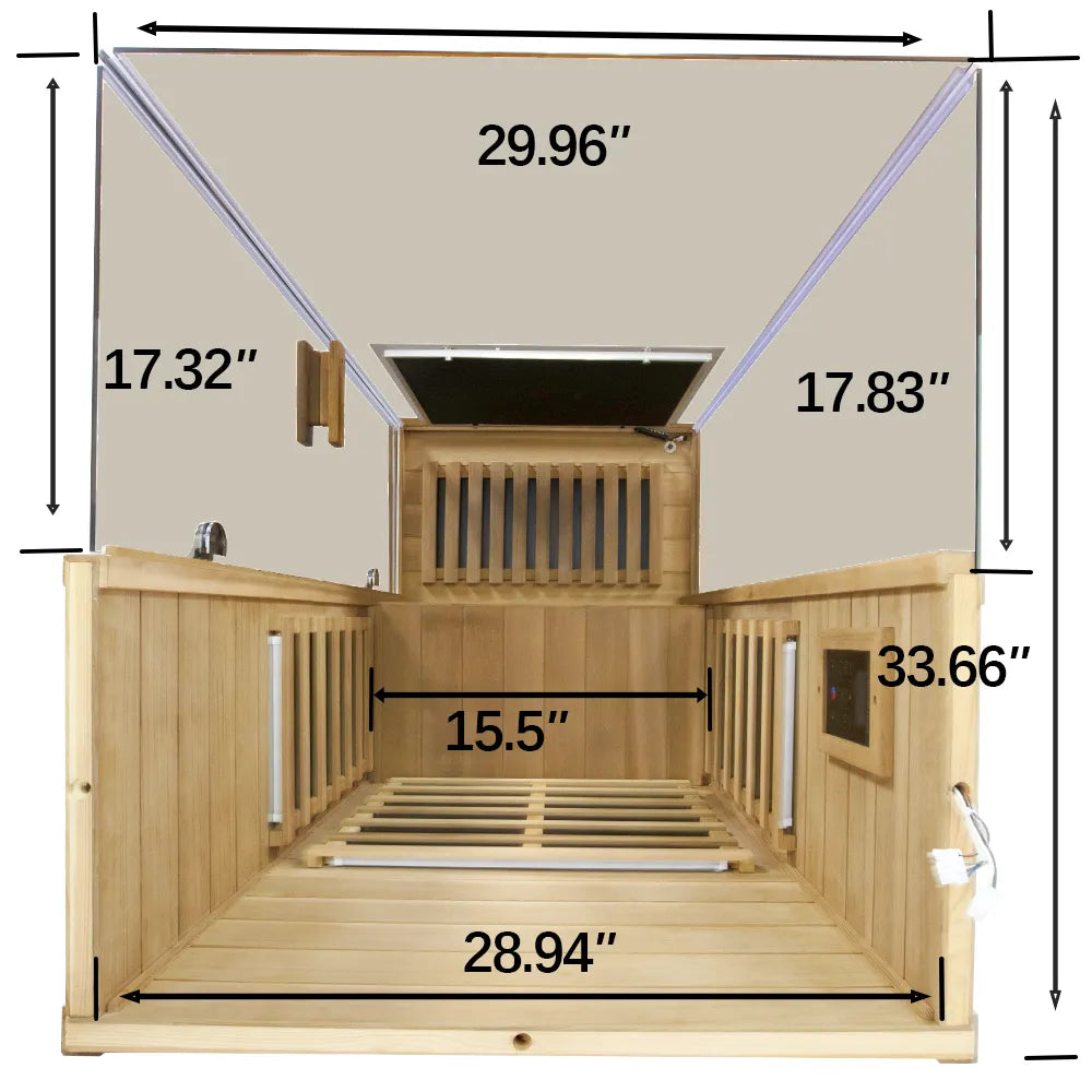 Mini Infrared Sauna – Red Cedar | Low-EMF Indoor Home Sauna