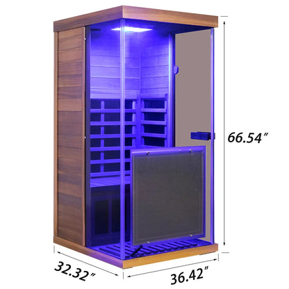 Mini Infrared Sauna – Red Cedar | Low-EMF Indoor Home Sauna