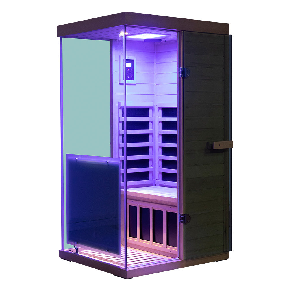 Mini Infrared Sauna – Canadian Hemlock | Compact Indoor Home Sauna