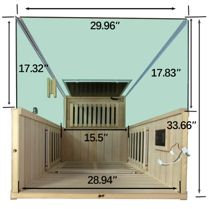 Mini Infrared Sauna – Canadian Hemlock | Compact Indoor Home Sauna